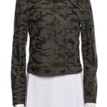 Lysse  NY Green Camo Moto Jacket Faux Suede Medium EUC‎ Photo 0