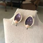Vintage Shell Faux Pearl Screwback Earrings Photo 0