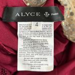Alyce Paris  Deep Maroon Rhinestone Lace Mesh Cutouts Formal Long Dress Size 4 Photo 7