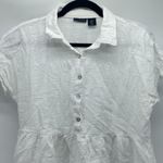 Tahari  gauze cotton cropped peplum boxy oversized lightweight summer shirt Photo 2