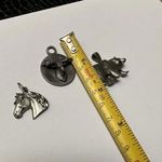 Lot Of 3 Jewelry Pendants Silver Tone Pewter Tone Photo 8