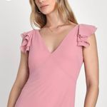Lulus dusty Rose Ruffled Backless Tiered Dress Photo 2