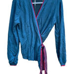 Diane Von Furstenberg  TEAL WRAP SWEATER Photo 0