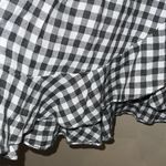 Cotton Candy LA Boutique Black And White Gingham Ruffle High-Low Wrap Dress Photo 3