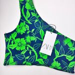 ZARA  Women’s One Shoulder Palm Print Jacquard Cross Over Crop Top Sz L NWT Photo 9