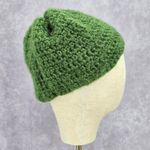 Green Crochet Knit Bucket Cap Hat Fun Vintage Y2K Funky Beanie Photo 0