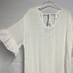 Ekouaer Ekouager Ruffle White Pullover Beachy Tunic/Bikini Cover Up Size Medium Photo 4