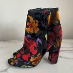 Steve Madden  Flocked Velvet Floral Peep Toe Heeled Booties Size 7 Photo 1
