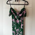Club L London Long Green & Pink Maxi Dress Photo 2