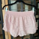 Free People Intimately  blush pink shorts lounge pajamas smocked striped mini Photo 2