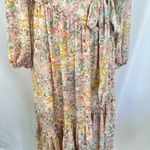 Revolve ASTR the Label Kaylani Dress In Pink Multi Floral Off Shoulder Ruffle XS Photo 10