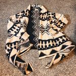 Altar'd State  Cardigan Duster Sweater‎ Knit Aztec Tribal Boho Beige Black Medium Photo 0