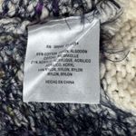 Tabitha Sweater Ivory Blue Striped Fuzzy Knit‎ Pullover Crew Neck Size Medium Photo 6