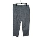 Talbots  Women's Pants Curvy Straight Leg‎ Crop Stretch Geometric Print Gray 14 Photo 5