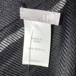 J.Jill NWT Women’s Black White Plaid Raw Fringe Hem Infinity Scarf Photo 6