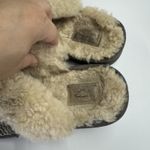 UGG  Slippers Womens Size 8 Knit Shearling Grey Green‎ Slip On Cozy Shoes Warm Photo 5