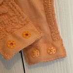 Elodie NWT V-Neck Textured thin strap snap body suit size medium light orange Photo 11