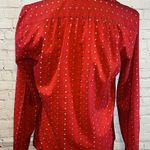 CHAUS NEW YORK CHAUS Vintage Button Down Blouse Red with Pattern-11/12 Photo 2