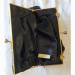 Stunning Vintage Black Glass Beaded Evening Bag Gold Chain, Hong Kong Photo 2
