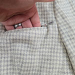 Ralph Lauren 90s Vintage Lauren  Gray Houndstooth Deadstock Wool Jacket Size 10 Photo 4