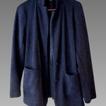 Vera Wang Navy Blue Simply Vera  Wool Cardigan Sz XS Photo 0