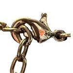 Belle Badgley Mischka  Gold Tone Chain Link Necklace Glass Dangles 21" NWT Photo 3