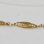 Trifari  Gold Tone Filigree Link Chain Necklace Western Victorian Jewelry Photo 6