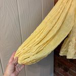 LPA  womens tie front crinkle fabric balloon sleeve Ainsley blouse yellow XS Photo 4