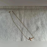 Diamond Cross Necklace silver with rose gold plating​​​ Photo 1