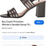 Coach Princeton heeled sandals metallic leather size 7.5 Photo 1