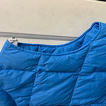 Lands' End Land’s End Women’s Blue Goose Down Snap Puffer Vest- M (8-10) Photo 3