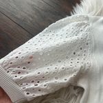 Heartloom Lucida White Eyelet Sleeve Cardigan Top Photo 3