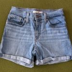 Levi's Blue Jean Shorts High-Waisted, mid-length. Photo 0