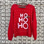 Vintage trimmings ho ho ho snowman ugly Christmas holiday sweater red Size M Photo 0