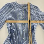 Evereve  Dress Womens Small Blue White Striped Maisy Tie Waist‎ Button Down New Photo 7