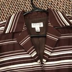 Talbots Long Brown Jacket with Stripes Size 8 Photo 2