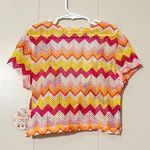 Jolie & Joy Junior Women's Short Sleeve Cropped Top Size M NWT Yellow Size M Photo 5