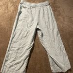 Cynthia Rowley  Pants Womens Large Linen Light Blue Wide Leg Pull On Crop Modest Photo 2