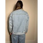 Forever 21  Denim Jacket Cheetah Fur Hood Size Medium Photo 5