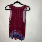 Mudd NWT Flowy Tank Top Sz Large Burgundy Blue Orange Medallion Photo 5