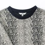 BB Dakota Jack Snake Python Animal Print Pattern Knit Pullover Crew Neck Sweater Photo 1