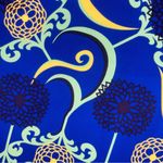 Tracy Negoshian Vintage  crop sleeve midi dress floral across blue and yellow LG Photo 2