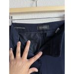 Talbots  High-Waist Straight Pants Women's Size 0P Navy Blue Flat Front Stretch Photo 6