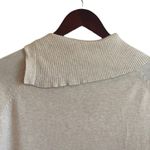 Jeanne pierre Sweater Women M Beige Oversized Collar Cotton Comfy Minimalistic Photo 3