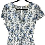 Altar'd State Altar’d State Women’s White Blue Floral V-Neck Romper Size Small Photo 1