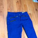 Rag and Bone Vintage Y2K Electric blue colorful moto biker zippers skinny jean 27 Photo 2