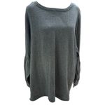 st. john's bay Womens Gray Crew Neck Long Sleeve Bubble Sleeve Top XL Photo 1