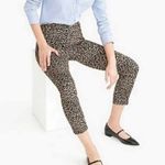 J.Crew Winnie Pant Cropped Ankle Brown Black Leopard Size 8 Animal Print NWOT Photo 1