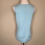 Van Heusen  Blue Crochet Trim Sweater Shell Sleeveless Sz Medium Photo 1