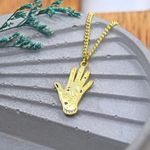 Gypsy Palm Reading Necklace Gold Photo 4